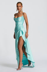 Fioreclo Samara Maxi Dress in Aqua