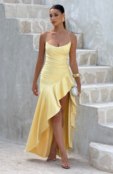 Fioreclo Samara Maxi Dress in Lemon