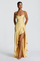 Fioreclo Samara Maxi Dress in Lemon