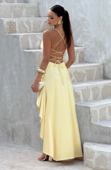 Fioreclo Samara Maxi Dress in Lemon