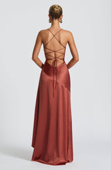 Fioreclo Samara Maxi Dress in Rust