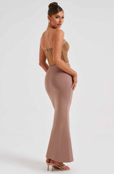 Fioreclo Santina Corset in Chocolate Nude