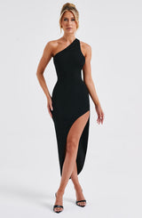 Fioreclo Saphira Midi Dress in Black