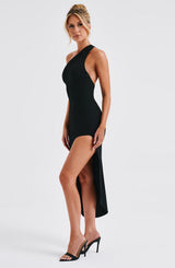 Fioreclo Saphira Midi Dress in Black