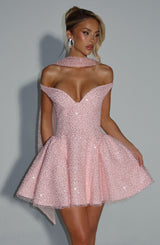 Fioreclo Saphyra Mini Dress in Blush