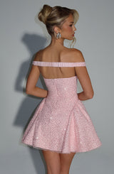 Fioreclo Saphyra Mini Dress in Blush