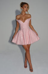 Fioreclo Saphyra Mini Dress in Blush