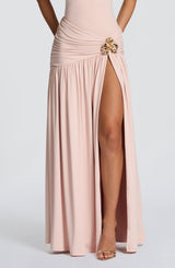 Fioreclo Sarai Maxi Skirt in Soft Blush