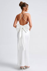 Fioreclo Sarina Maxi Dress in Ivory