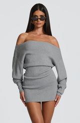 Fioreclo Sawyn Mini Dress in Light Grey