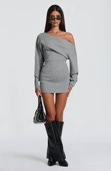 Fioreclo Sawyn Mini Dress in Light Grey