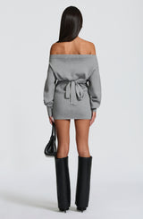 Fioreclo Sawyn Mini Dress in Light Grey