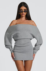 Fioreclo Sawyn Mini Dress in Light Grey