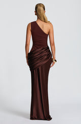 Fioreclo Sedonia Maxi Dress in Plum Brown