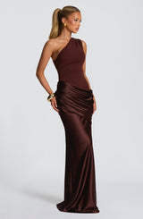 Fioreclo Sedonia Maxi Dress in Plum Brown