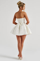 Fioreclo Selene Mini Dress in Ivory