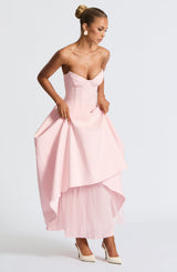 Fioreclo Selma Midi Dress in Blush