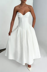 Fioreclo Selma Midi Dress in Ivory