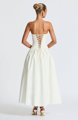 Fioreclo Selma Midi Dress in Ivory