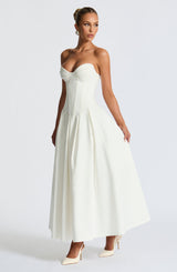 Fioreclo Selma Midi Dress in Ivory