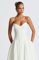 Fioreclo Selma Midi Dress in Ivory