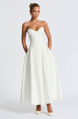 Fioreclo Selma Midi Dress in Ivory