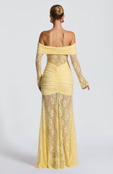 Fioreclo Solene Maxi Dress in Lemon