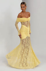 Fioreclo Solene Maxi Dress in Lemon