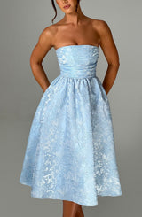 Fioreclo Sorcha Midi Dress in Blue