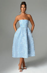 Fioreclo Sorcha Midi Dress in Blue