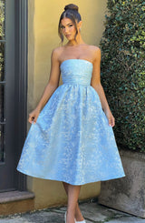 Fioreclo Sorcha Midi Dress in Blue