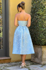 Fioreclo Sorcha Midi Dress in Blue