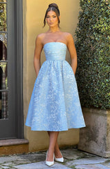 Fioreclo Sorcha Midi Dress in Blue