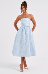 Fioreclo Sorcha Midi Dress in Blue