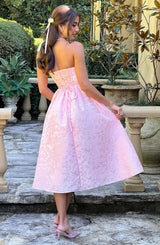 Fioreclo Sorcha Midi Dress in Blush
