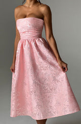 Fioreclo Sorcha Midi Dress in Blush