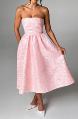 Fioreclo Sorcha Midi Dress in Blush