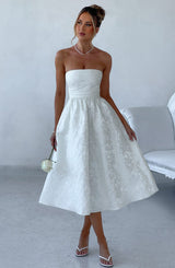 Fioreclo Sorcha Midi Dress in Ivory