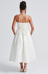 Fioreclo Sorcha Midi Dress in Ivory