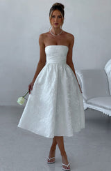 Fioreclo Sorcha Midi Dress in Ivory