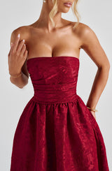Fioreclo Sorcha Midi Dress in Red