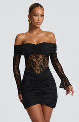 Fioreclo Sylvie Mini Dress in Black