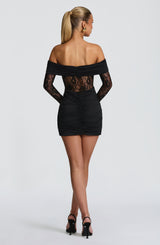 Fioreclo Sylvie Mini Dress in Black