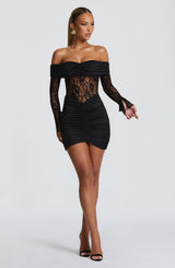 Fioreclo Sylvie Mini Dress in Black