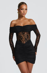 Fioreclo Sylvie Mini Dress in Black