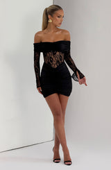 Fioreclo Sylvie Mini Dress in Black