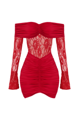 Fioreclo Sylvie Mini Dress in Red