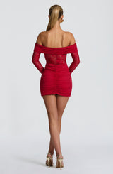 Fioreclo Sylvie Mini Dress in Red