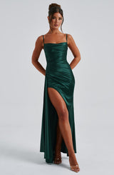 Fioreclo Wynne Maxi Dress in Emerald