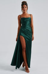 Fioreclo Wynne Maxi Dress in Emerald